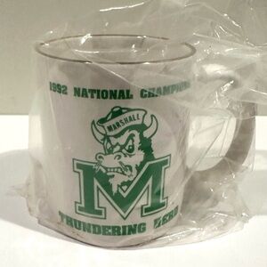 New Rare Marshall University Thundering Herd Football 1992 Coffee Mug Cup Gold